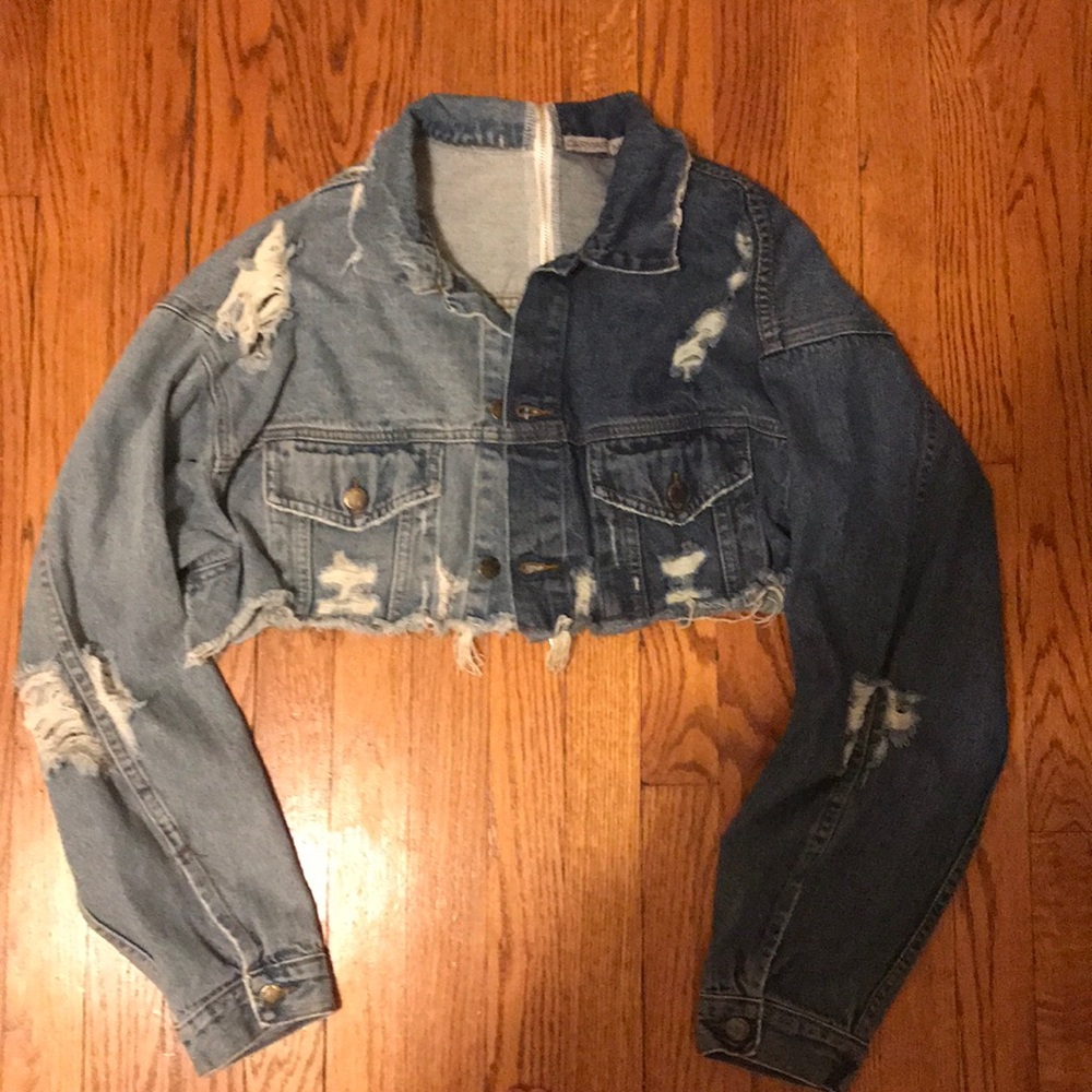 LF stores cropped denim jacket